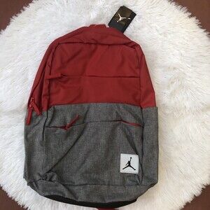 New AIR JORDAN Red and Gray BackPack Jumpman bag
